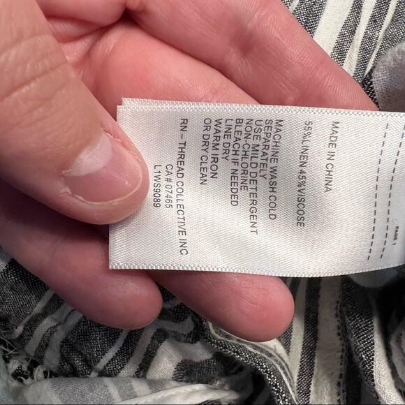 Laundry by Shelli Segal Linen Blend Belted Pants Women's Size Large Wide Leg - Picture 6 of 6